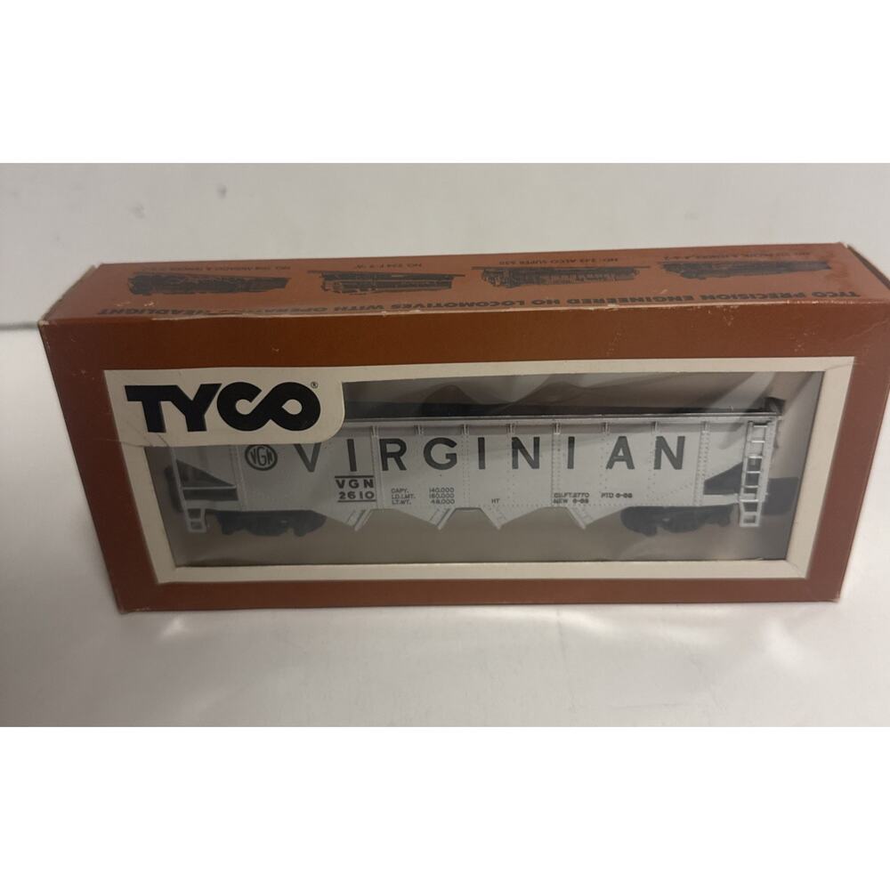 Tyco 344C HO Scale Virginian 4 Bay Hopper Car #2610 Box Old Stock